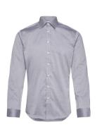 Seven Seas Fine Twill | Slim Tops Shirts Business Grey Seven Seas Cope...