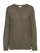 Kaffe Amber Blouse Ls Grön