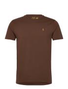 Polo Ralph Lauren Custom Slim Fit Jersey Crewneck T-Shirt Brun