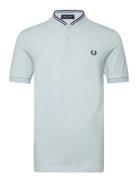 Bomber Collar Polo Tops Polos Short-sleeved Blue Fred Perry