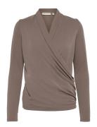 InWear Alanoiw Wrap Blouse Grå