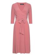 Lauren Ralph Lauren Surplice Jersey Dress Rosa