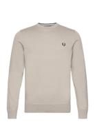 Classic C/N Jumper Tops Knitwear Round Necks Beige Fred Perry