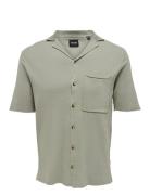 Onsluke Life 12 Resort Collar Knit Cs Tops Shirts Short-sleeved Green ...