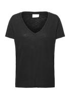 2Nd Beverly Tops T-shirts & Tops Short-sleeved Black 2NDDAY