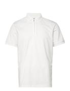 Selected Homme Slhfave Zip Ss Polo Noos Vit