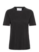 Slfstella Ss Tee Tops T-shirts & Tops Short-sleeved Black Selected Fem...