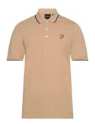 Tipped Polo Shirt Tops Polos Short-sleeved Beige Lyle & Scott