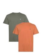 Calvin Klein Jeans 2 Pack Monologo T-Shirt Khaki Green