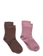 Minymo Ankle Sock - Rib Multi/patterned