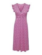 ONLY Onlmay S/L Wrap Midi Dress Box Jrs Rosa