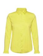 Mattie Flip Shirt Tops Shirts Long-sleeved Yellow MOS MOSH