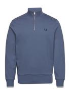 Fred Perry Half Zip Sweatshirt Blå