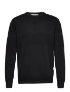 Selected Homme Slhmaine Ls Knit Crew Neck W Svart