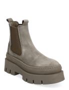 Linnie Nubuck Shoes Chelsea Boots Green Pavement