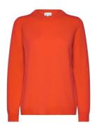 Davida Cashmere Straight O-Neck Sweater Orange