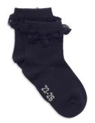 Minymo Ankle Sock W. Lace Blå