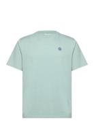 Loke Badge Tee - Regenerative Organ Tops T-shirts Short-sleeved Blue K...