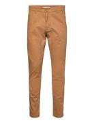 Luca Slim Twill Chino Pants - Gots/ Bottoms Trousers Chinos Brown Know...