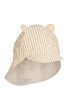 Liewood Gorm Reversible Seersucker Sun Hat With Ears Gul