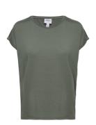 Vero Moda Vmava Plain Ss Top Ga Jrs Noos Khaki Green