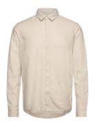 Sdenea Allan Ls Tops Shirts Casual Cream Solid