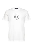 Circle Branding T-Shirt Tops T-shirts Short-sleeved White Fred Perry
