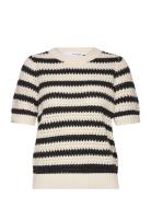 Selected Femme Slfalby Ss Knit O-Neck Beige