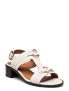 Sandals Sandal Med Klack Cream Billi Bi