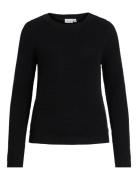 Vila Vidalo O-Neck L/S Knit Top- Noos Svart