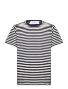 Adrian Stripe T-Shirt Designers T-shirts Short-sleeved Navy Les Deux