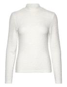 Selected Femme Slfginny Ls High Neck Top Noos Vit