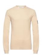 Calvin Klein Jeans Badge Waffle Ls Tee Beige