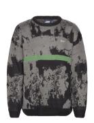 Dpknitted Camo Stripe Sweater Tops Knitwear Round Necks Black Denim Pr...