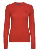 Polo Ralph Lauren Cable-Knit Wool-Cashmere Sweater Röd