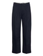 Gina Tricot Low Waist Trousers Marinblå