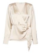 NORR Gili Wrap Top Beige