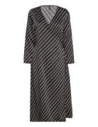 ONLY Onlthalia L/S Wrap Midi Dress Bf Ptm Svart