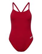 Arena Women's Team Swimsuit Challenge Solid Dark Sage-Wh Röd