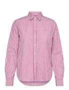 GANT Reg Classic Poplin Striped Shirt Röd