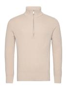 Selected Homme Slhrodney Ls High Neck Half Zip Kräm