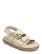 ALOHAS Harper Cream Leather Sandals Beige