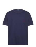 10/1 Jersey-Ssl-Tsh Tops T-shirts Short-sleeved Navy Polo Ralph Lauren