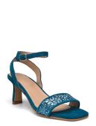 Sandals - Block Heels Sandal Med Klack Blue ANGULUS