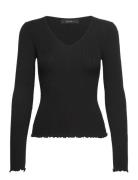 Vero Moda Vmevie Ls V-Neck Pullover Ga Noos Svart