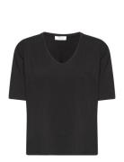 Rwbiarritz Ss V-Neck T-Shirt Tops T-shirts & Tops Short-sleeved Black ...