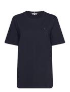Modern Regular C-Nk Ss Tops T-shirts & Tops Short-sleeved Navy Tommy H...