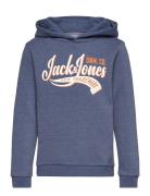 Jack & J S Jjelogo Sweat Hood 2 Col 23/24 Sn Mni Marinblå