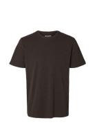 Selected Homme Slhaspen Slub Ss O-Neck Tee Noos Brun