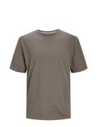 Jack & J S Jprcc Soft Linen Blend Ss Tee Brun